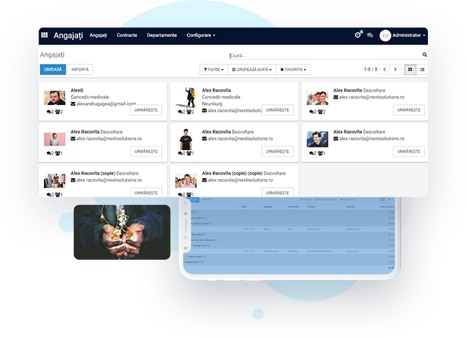 Gestionează informațiile